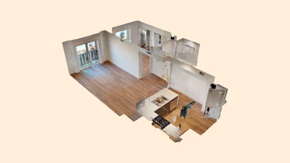 a view of the house from above