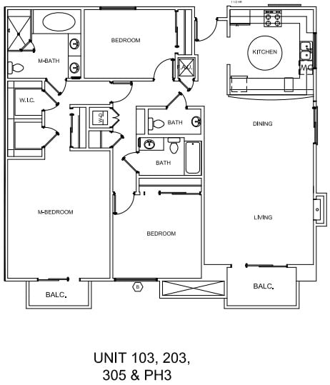 Units 103, 203, 303, PH3