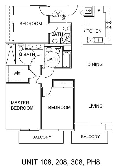 Units 108, 208, 308, PH8