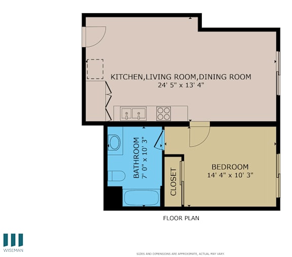 Cedar Floor Plan at Ogden Garden by Wiseman, Los Angeles, California