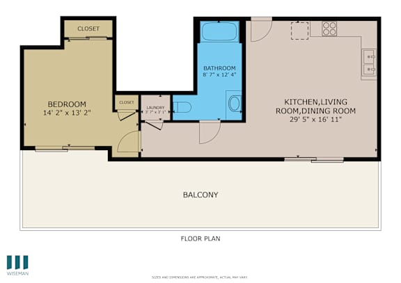 Elm Floor Plan at Ogden Garden by Wiseman, Los Angeles, 90036