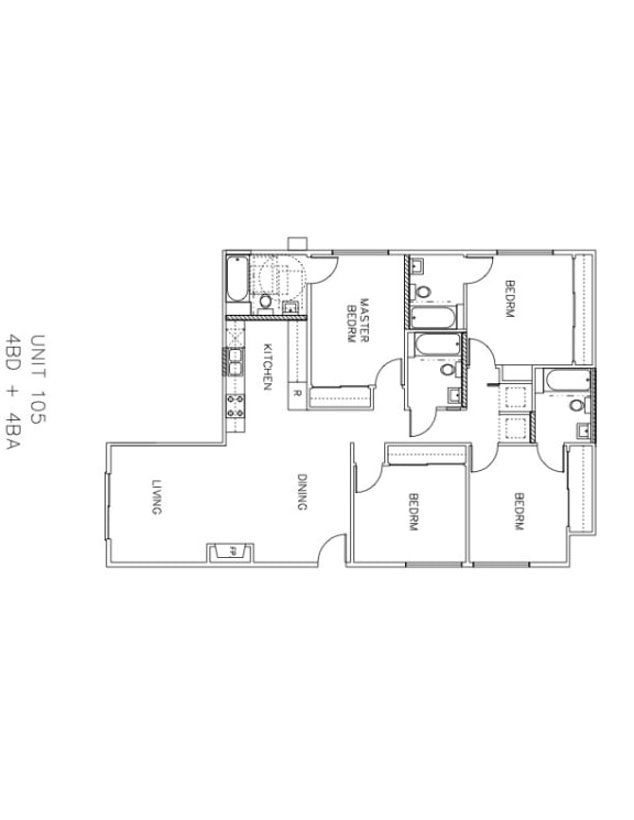 the floor plan of the residence drawn
