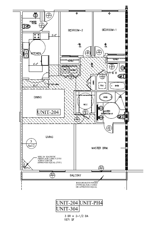 Units 204, 304, PH4