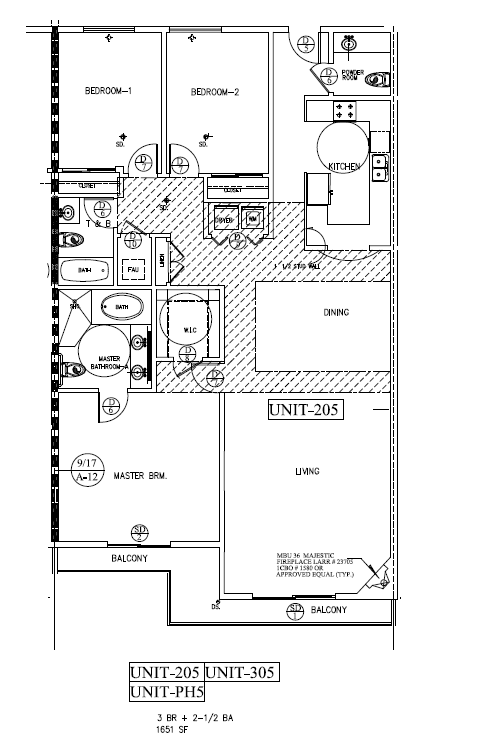 Units 205, 305, PH5
