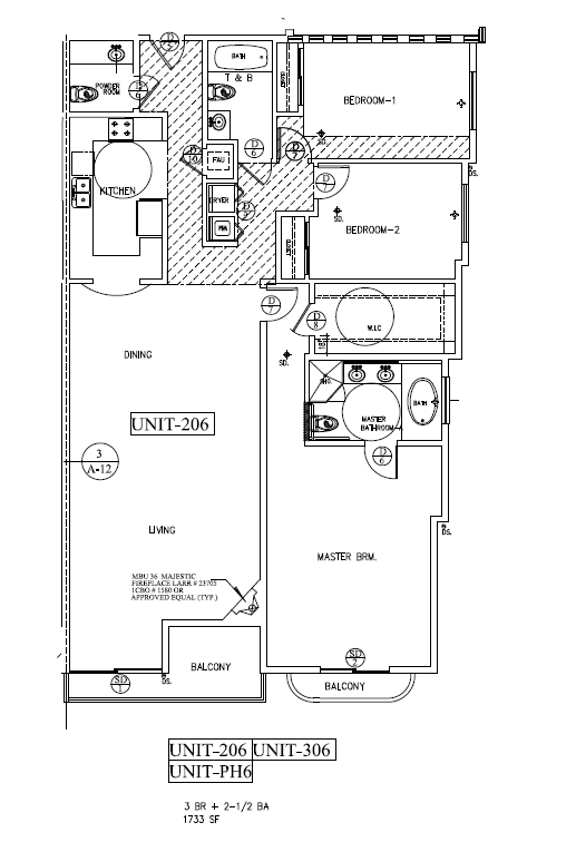 Units 206, 306, PH6