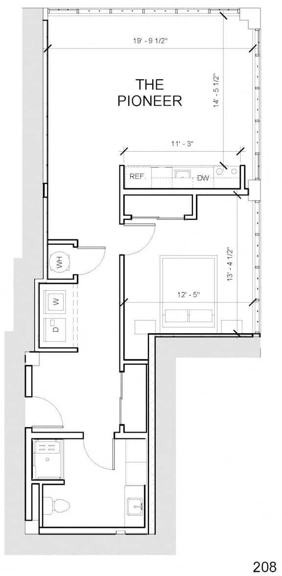 the floor plan for a small apartment