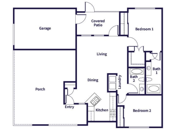 Floor Plan  B1 Floorplan Image at Hollow Creek in Conroe TX