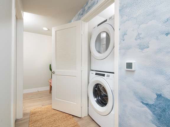 In unit laundry at Rivair Apartment Homes in San Diego CA