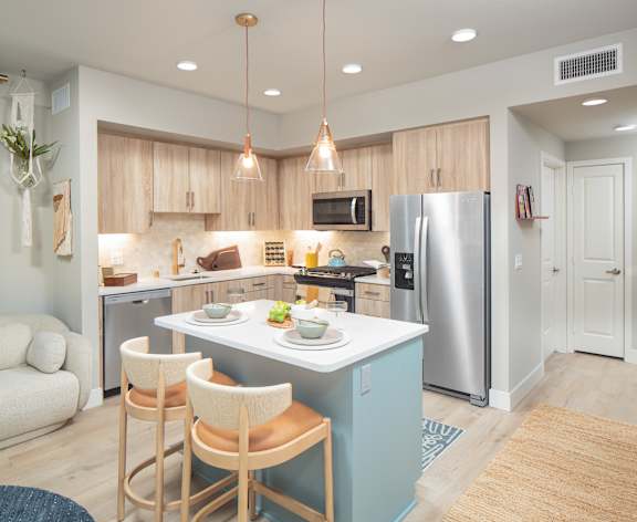 Kitchen at Rivair Apartment Homes in San Diego CA