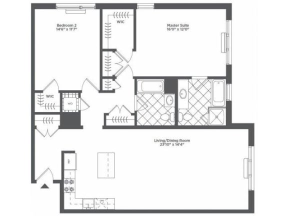 B Floor Plan at Infinity Edgewater, Edgewater, NJ