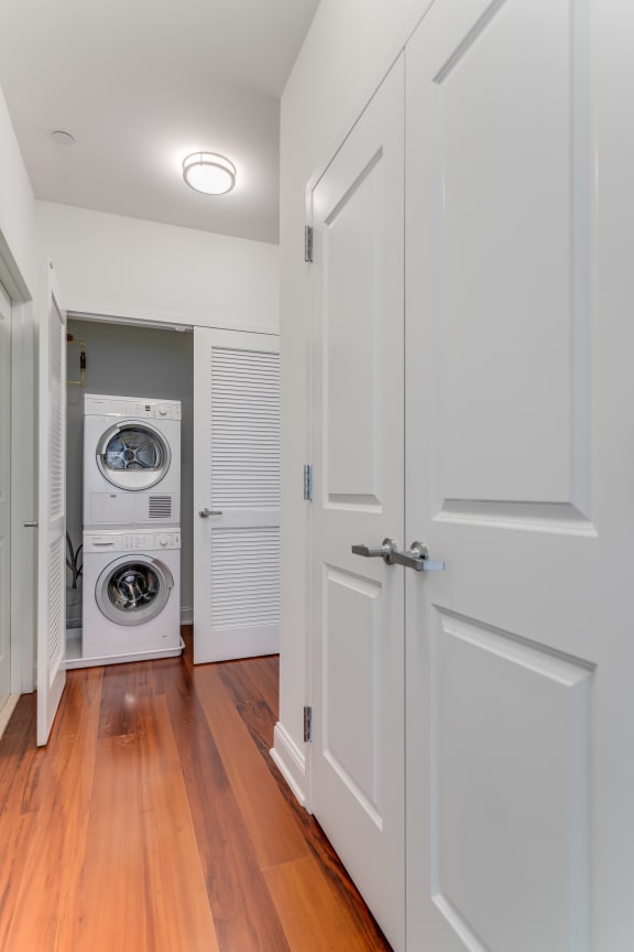 Stacked Washer/Dryer at Infinity Edgewater, Edgewater, NJ
