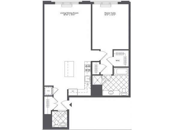 I1 Floor Plan at Infinity Edgewater, New Jersey, 07020