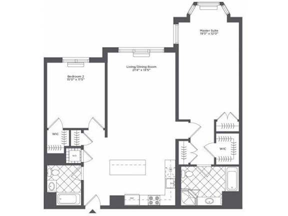 J Floor Plan at Infinity Edgewater, Edgewater, NJ