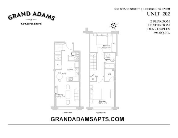 UNIT 202 at Grand Adams Apartments, New Jersey