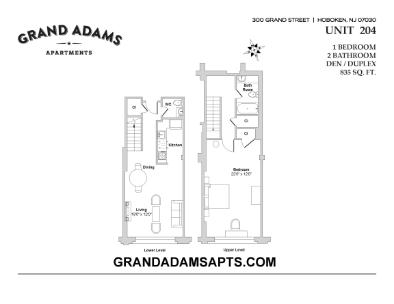 UNIT 204 at Grand Adams Apartment Owner LLC, Hoboken, New Jersey