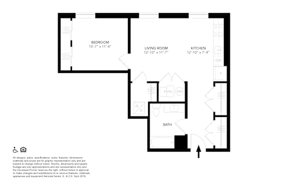A black and white image of a floor plan for a home.
