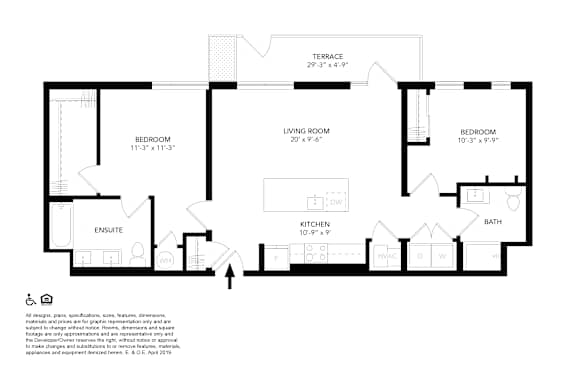 A black and white image of a floor plan for a house.