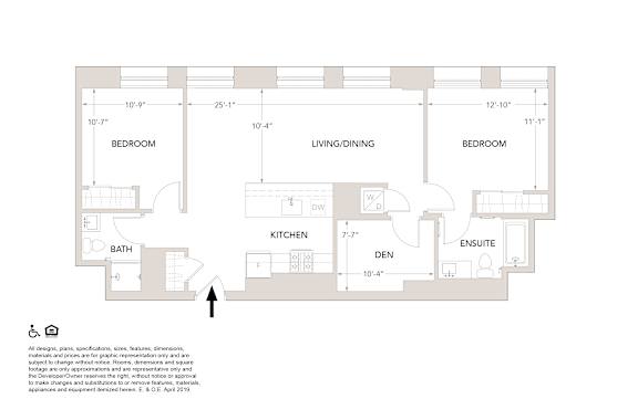 PH2 - 2 Bedrooms 2.5 Bathrooms Floor Plan at Book Tower, Detroit