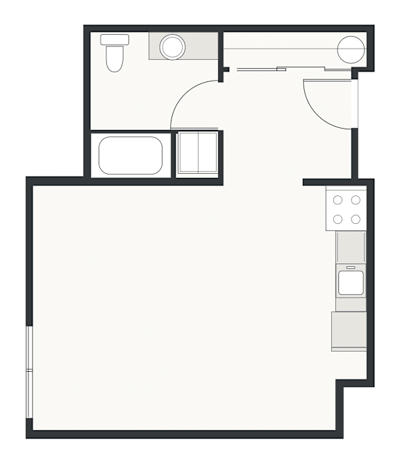 A black and white image of a floor plan for a house.