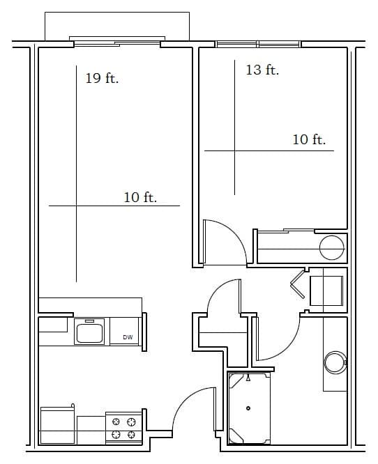the floor plan of the first floor