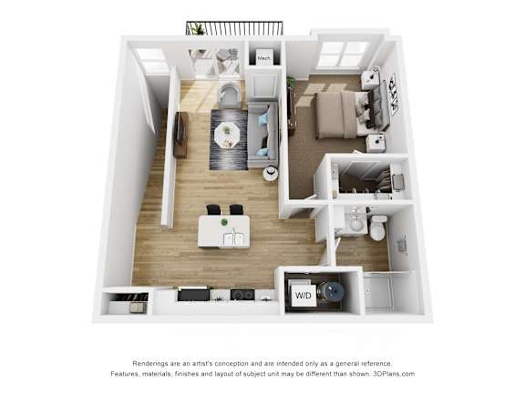 1 Bedroom - D at The Daniels at Northern Gateway Apartments, Saukville, WI