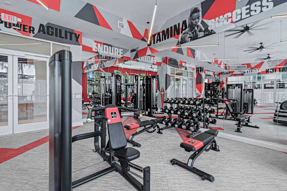 Modern Fitness Center at Altis Grand Lake Willis, Orlando, FL