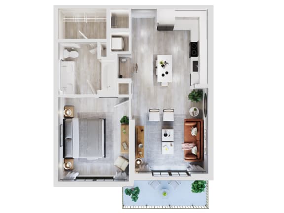 bedroom floor plan an in 2d at Leena Plantation, Florida, 33322