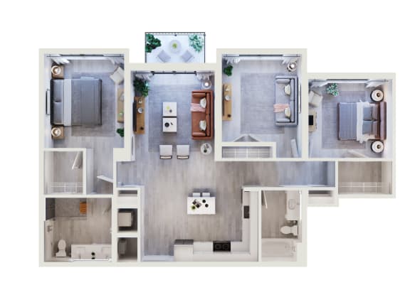 bedroom floor plan an in 1 bed 1 bath apartment floor plan, transparent png download at Leena Plantation, Florida, 33322