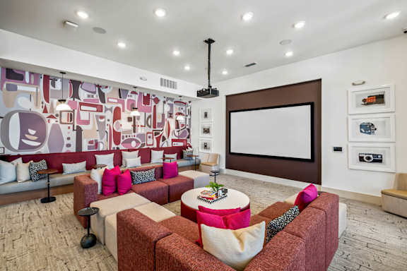 Clubroom With TV at Altis Grand Lake Willis, Orlando Florida