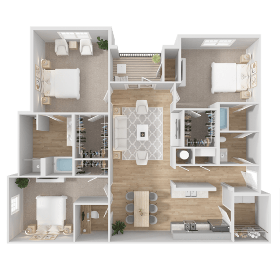 the living room floor plan of a 2 bedroom apartment