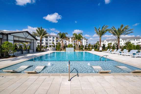 Pool With Sundecks at Altis Grand Lake Willis, Orlando Florida