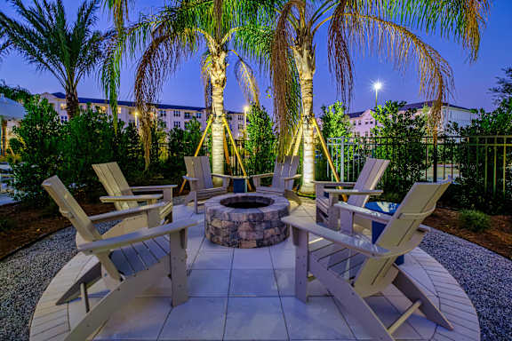 Firepit Lounge at Altis Grand Lake Willis, Orlando Florida