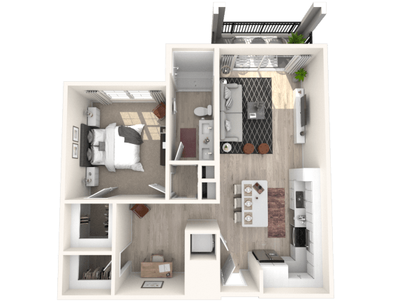 A10 floor plan of a 1 bedroom apartment at Altis Grand Suncoast, Florida