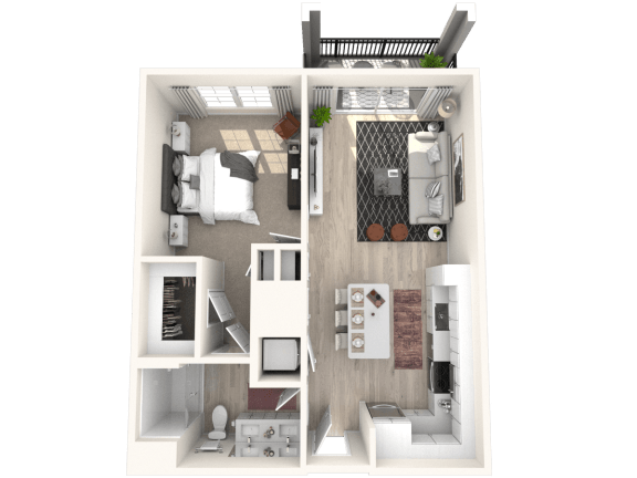 A7 floor plan of a two bedroom apartment at Altis Grand Suncoast, Land O&#x27; Lakes, 34638