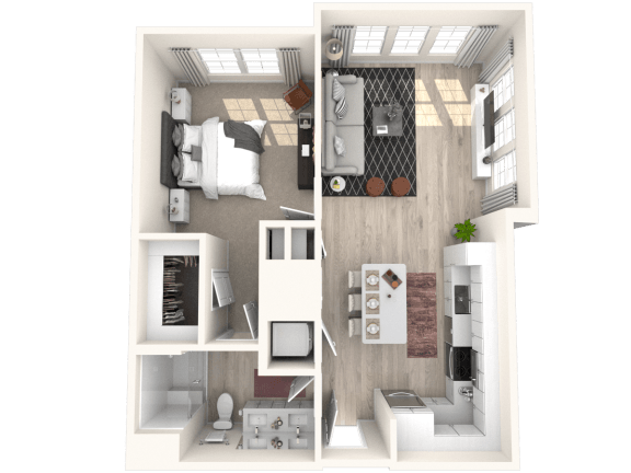 A9 floor plan of a two bedroom apartment at Altis Grand Suncoast, Land O&#x27; Lakes Florida