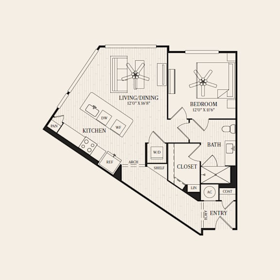 A black and white image of a house floor plan.