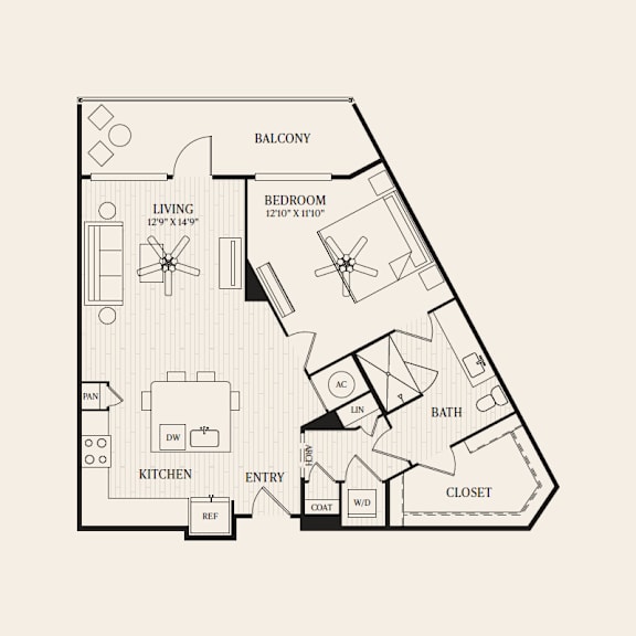 A black and white image of a house floor plan.