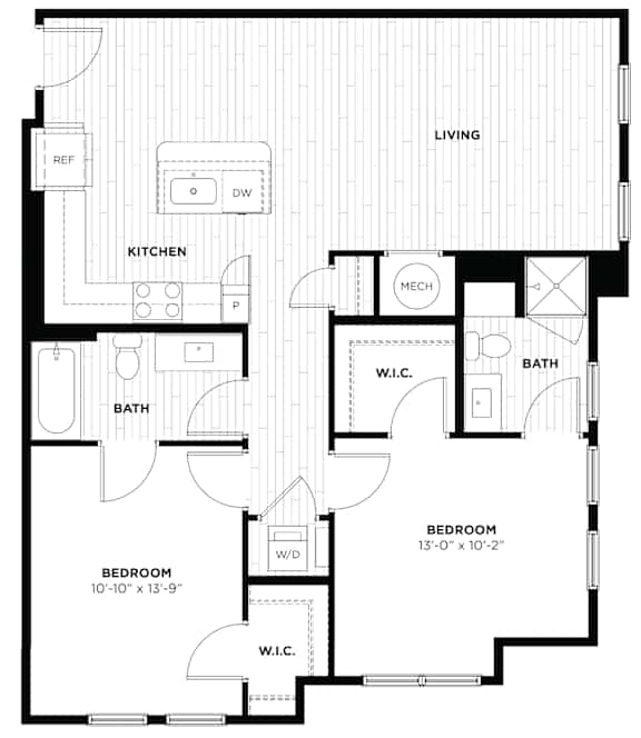 a schematic drawing of a floor plan of a house with different angles and triangles