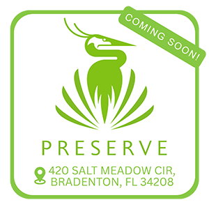 A logo with a bird and the word "PRESERVE" below it.
