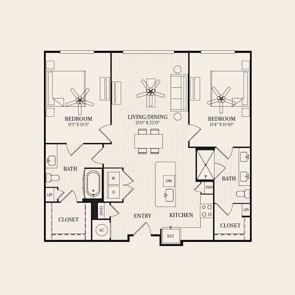 A black and white image of a floor plan for a house.