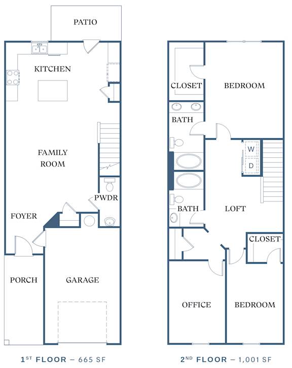 a floor plan of a two bedroom apartment