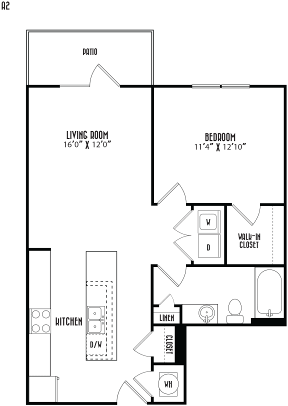 a floor plan of a house with a bedroom and a living room