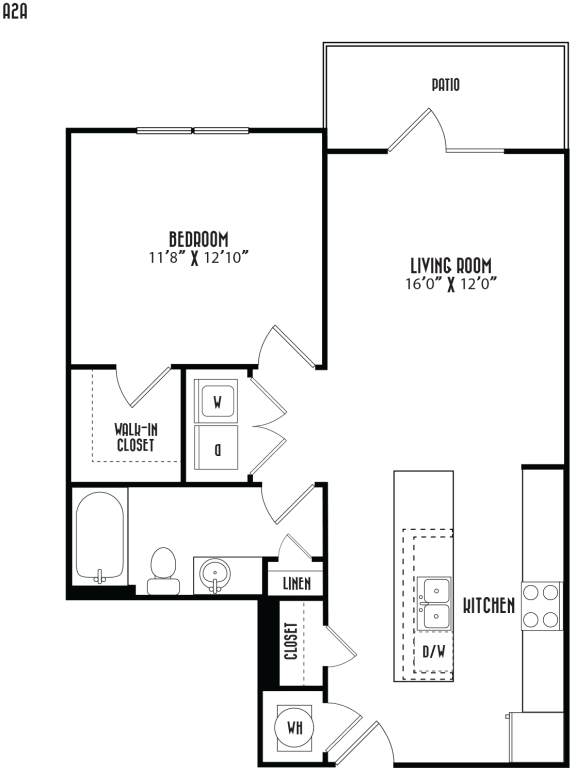the floor plan of this home has a bedroom and a living room