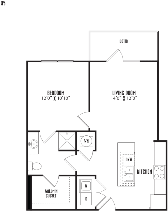 the floor plan of a small house with a bedroom and a living room