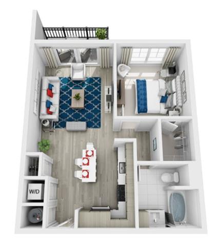 a bedroom with a bed and a chair in a room at Altis Grand Central, Tampa, 33606