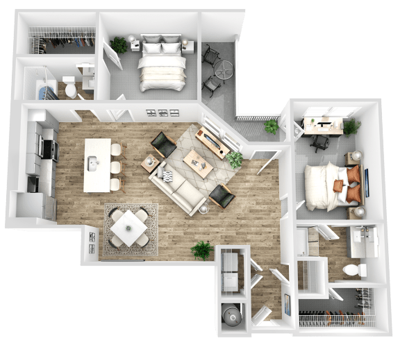 a floor plan of a house with a bedroom and living room