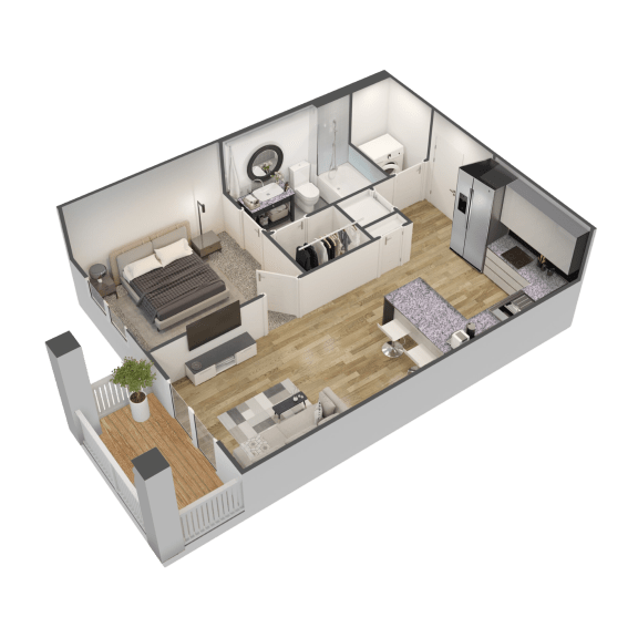 a floor plan of a home with a bedroom and a living room