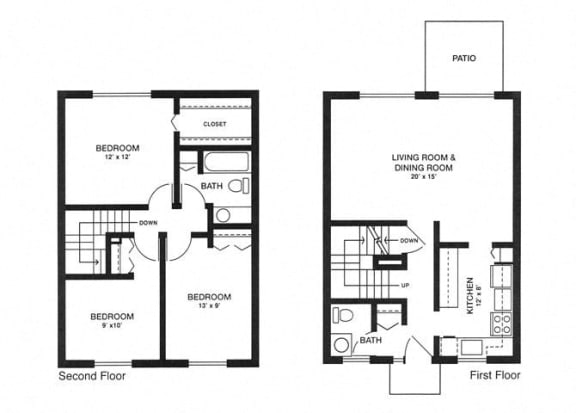 3 Bedroom 1.5 Bath Town Home
