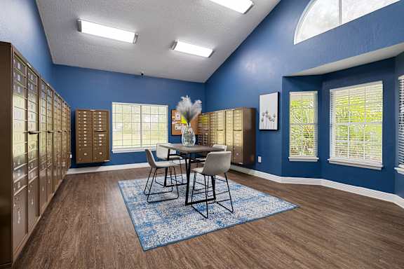 A dining room with a table and chairs at Lake in the Woods, Florida, 32901