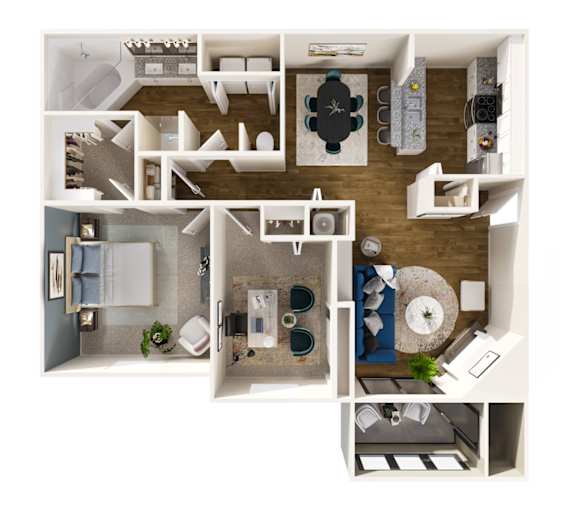 A series of images showing different layouts of a house.